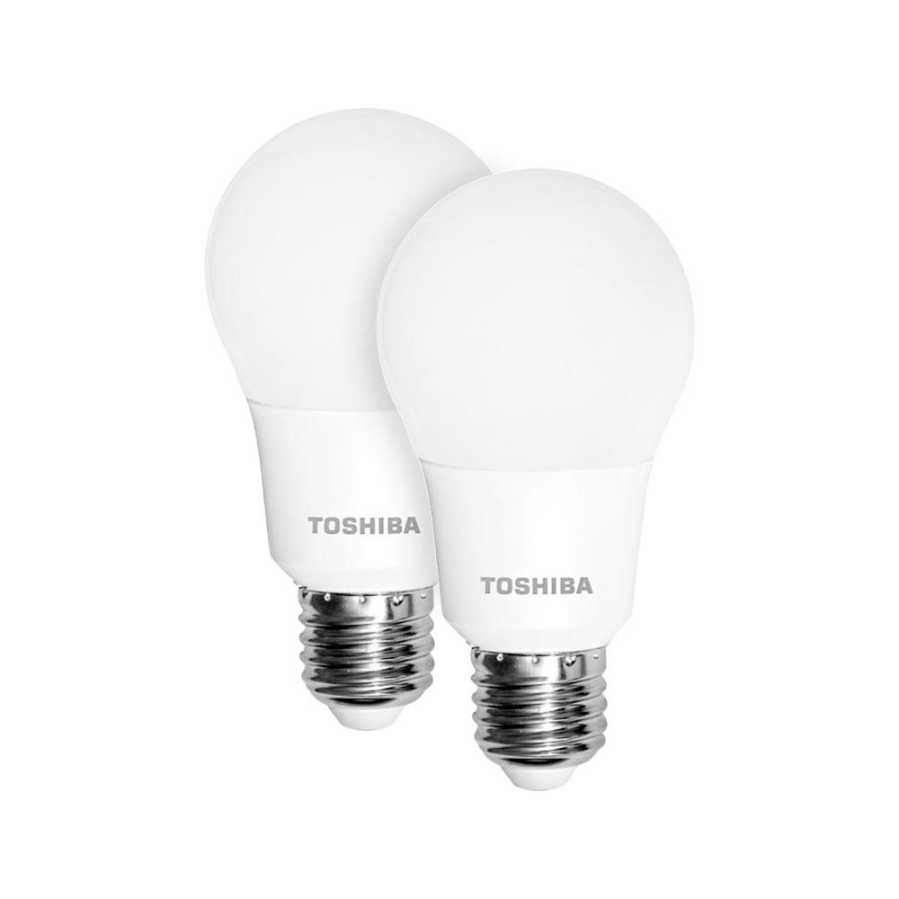 หลอด LED TOSHIBA A60 8 วัตต์ E27 COOLWHITE แพ็ค 2 ชิ้น