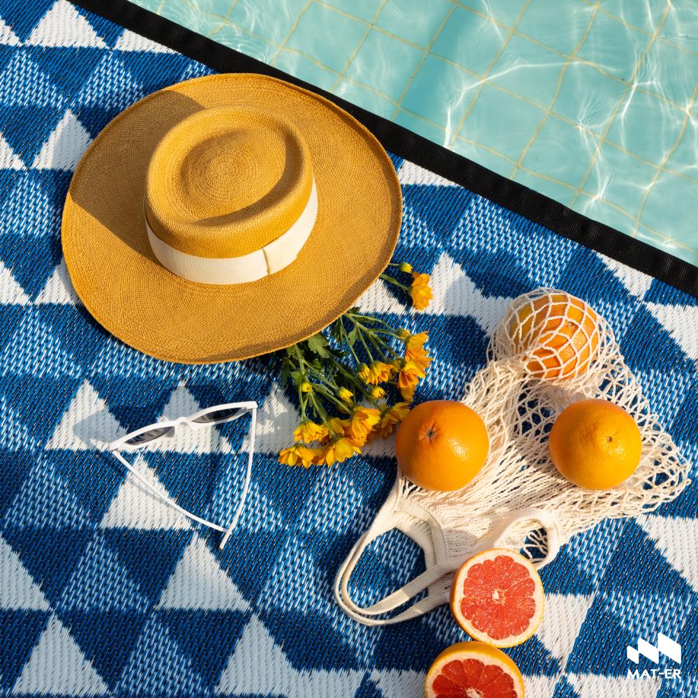 เสื่ออเนกประสงค์ MAT-ER TRIMOND 90x200 ซม. สีน้ำเงิน/ขาว