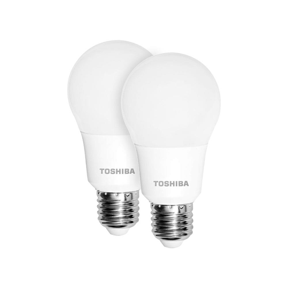หลอด LED TOSHIBA A60 8 วัตต์ E27 DAYLIGHT แพ็ค 2 ชิ้น