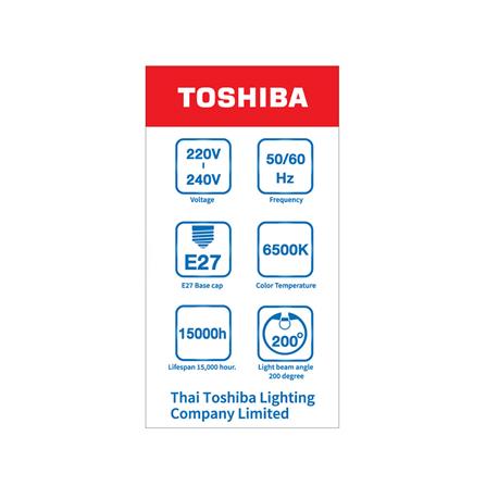 หลอด LED TOSHIBA A60 8 วัตต์ E27 DAYLIGHT แพ็ค 2 ชิ้น_4
