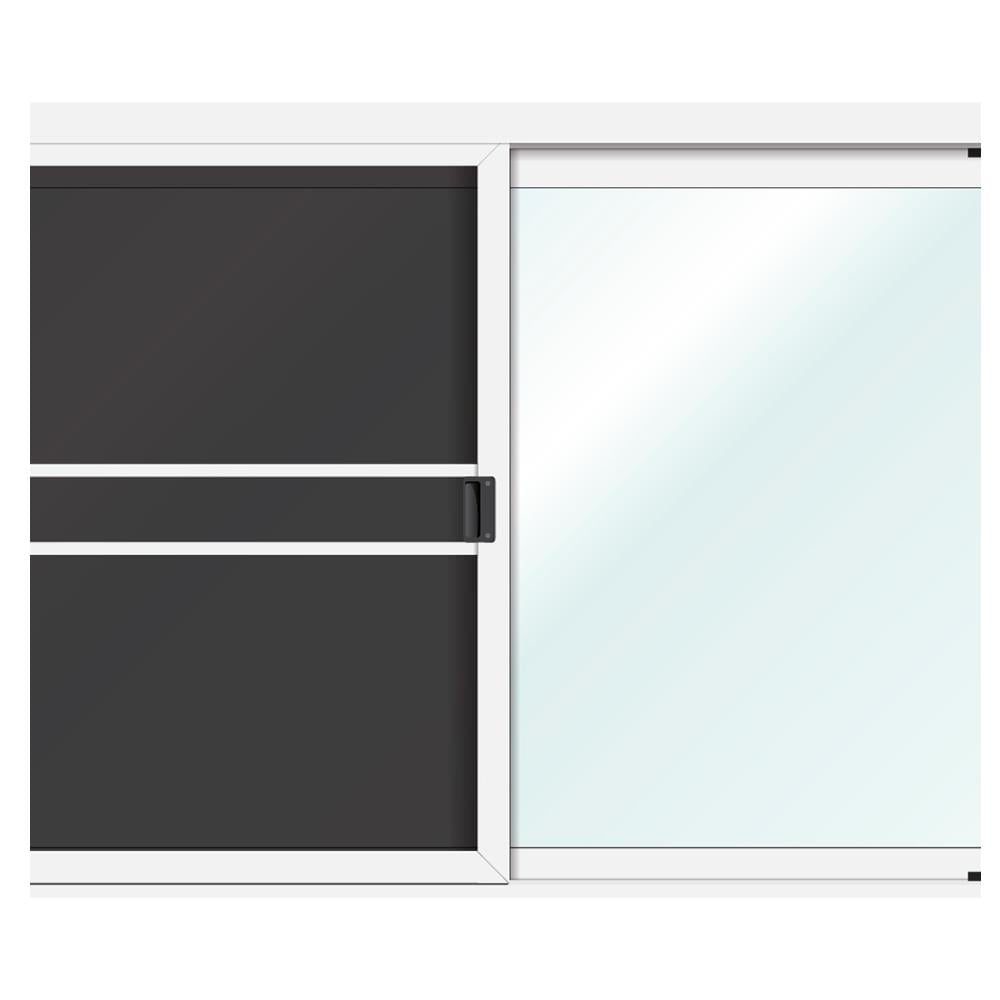 หน้าต่างบานเลื่อน อะลูมิเนียม S-S มุ้ง LYNN MAX Z 150X110 ซม. สีขาว