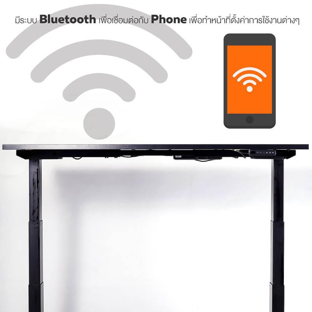 โต๊ะทำงานปรับระดับ ERGOTREND SIT 2 STAND GEN3 150 ซม. สี MIDNIGHT MABLE/ดำ