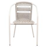 PE RATTAN CHAIR SPRING WICKER X LIGHT GREY