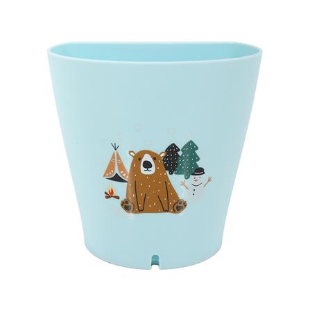 กระถางแขวนพลาสติก SPRING BEAR 13 ซม. สีฟ้า_0
