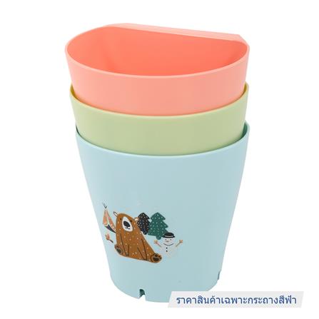 กระถางแขวนพลาสติก SPRING BEAR 13 ซม. สีฟ้า_4
