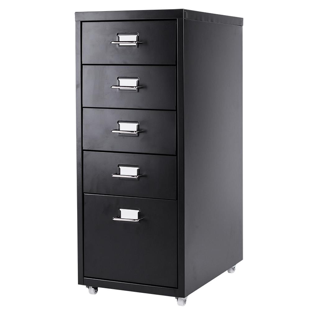 ตู้ลิ้นชักเหล็ก 5 ชั้น CTREND MOBILE PEDESTAL สีดำ