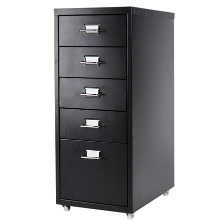 ตู้ลิ้นชักเหล็ก 5 ชั้น CTREND MOBILE PEDESTAL สีดำ_0