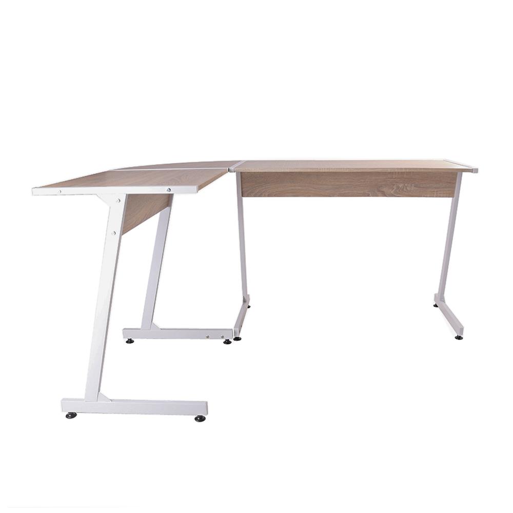 โต๊ะทำงานไม้รูปตัว L CTREND GR-009 147 ซม. สีขาว