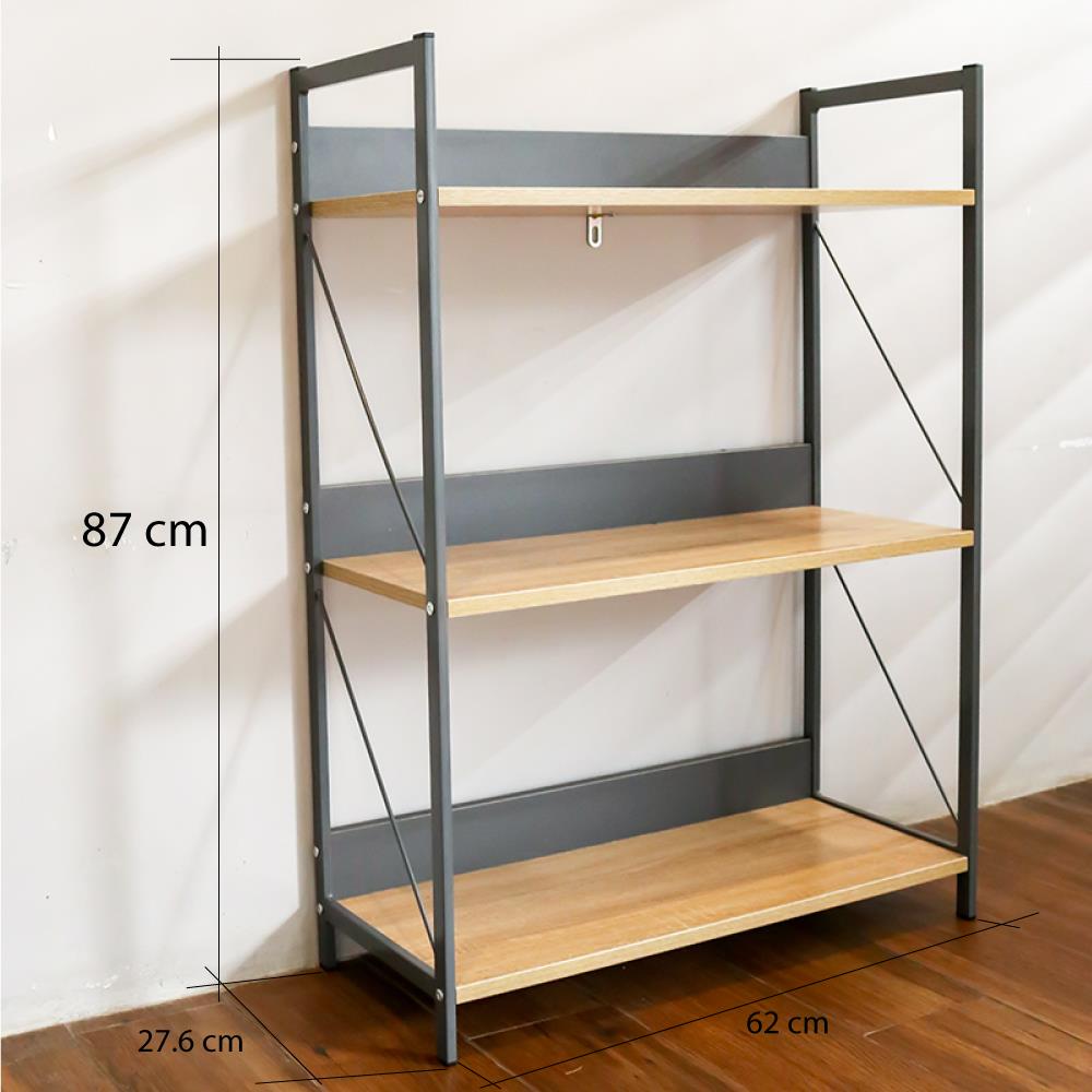 ชั้นวางของโล่ง 3 ชั้น CTREND GR-008 สีเทา