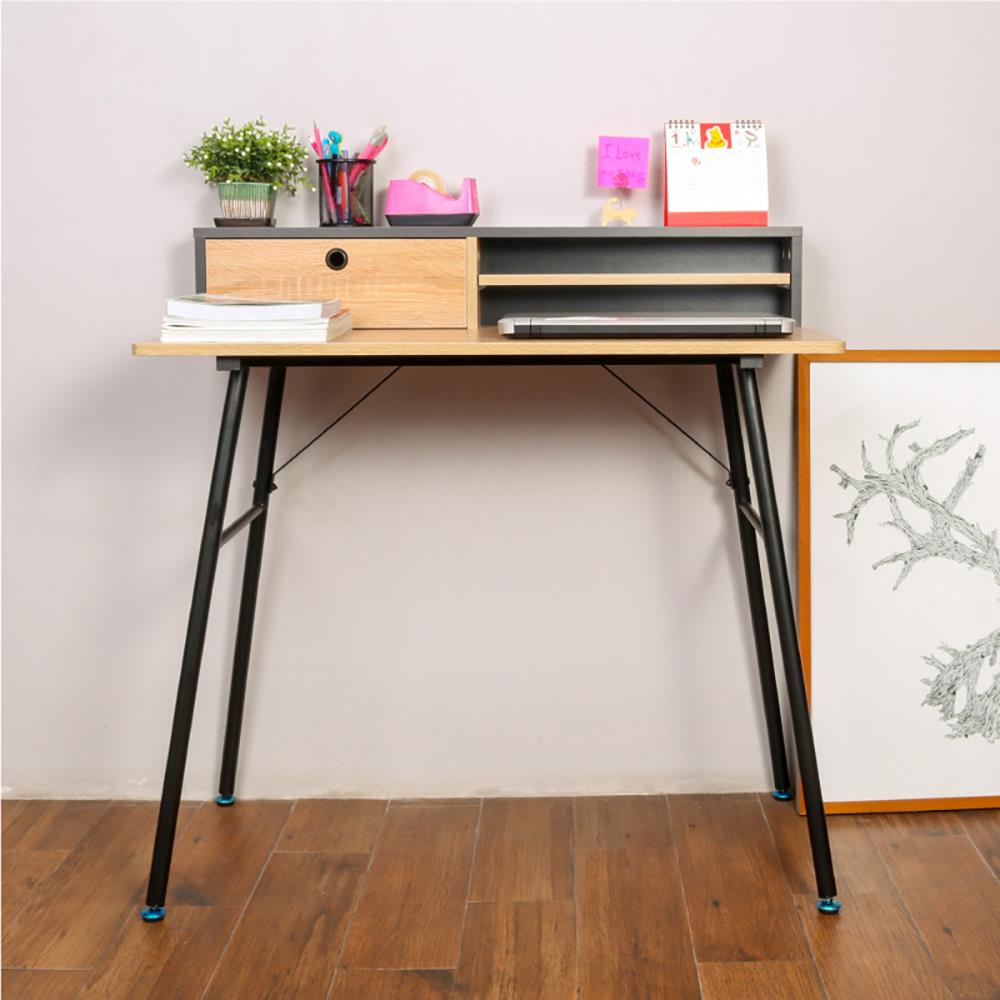 โต๊ะทำงานไม้ CTREND GR-005 90 ซม. สีไม้ธรรมชาติ/ดำ