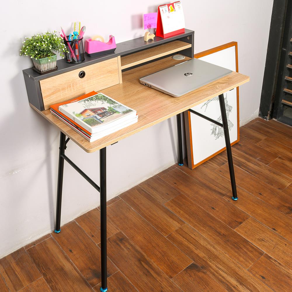 โต๊ะทำงานไม้ CTREND GR-005 90 ซม. สีไม้ธรรมชาติ/ดำ