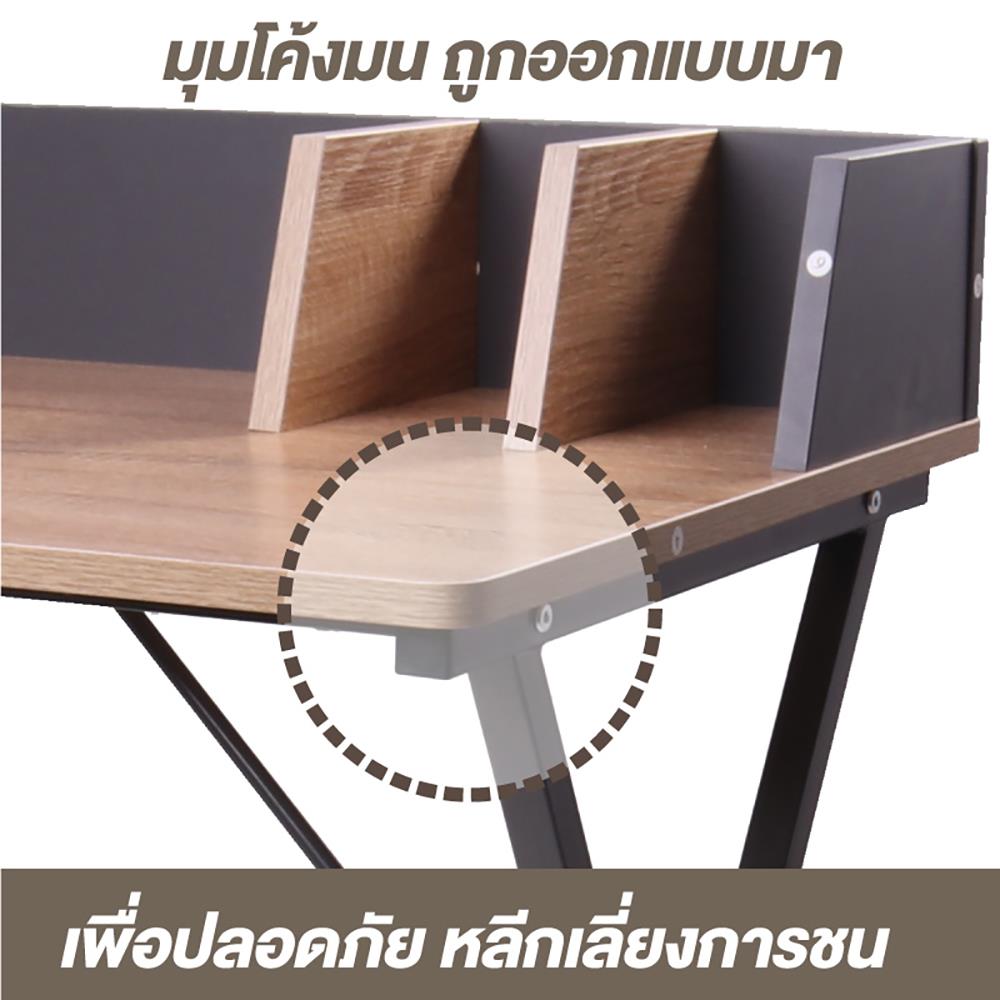 โต๊ะทำงานไม้ CTREND GR-003 สีไม้ธรรมชาติ/เทา