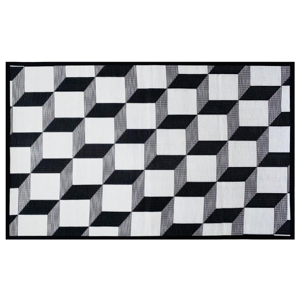 เสื่ออเนกประสงค์ MAT-ER TILES 3D 150x240 ซม. สีขาว/ดำ