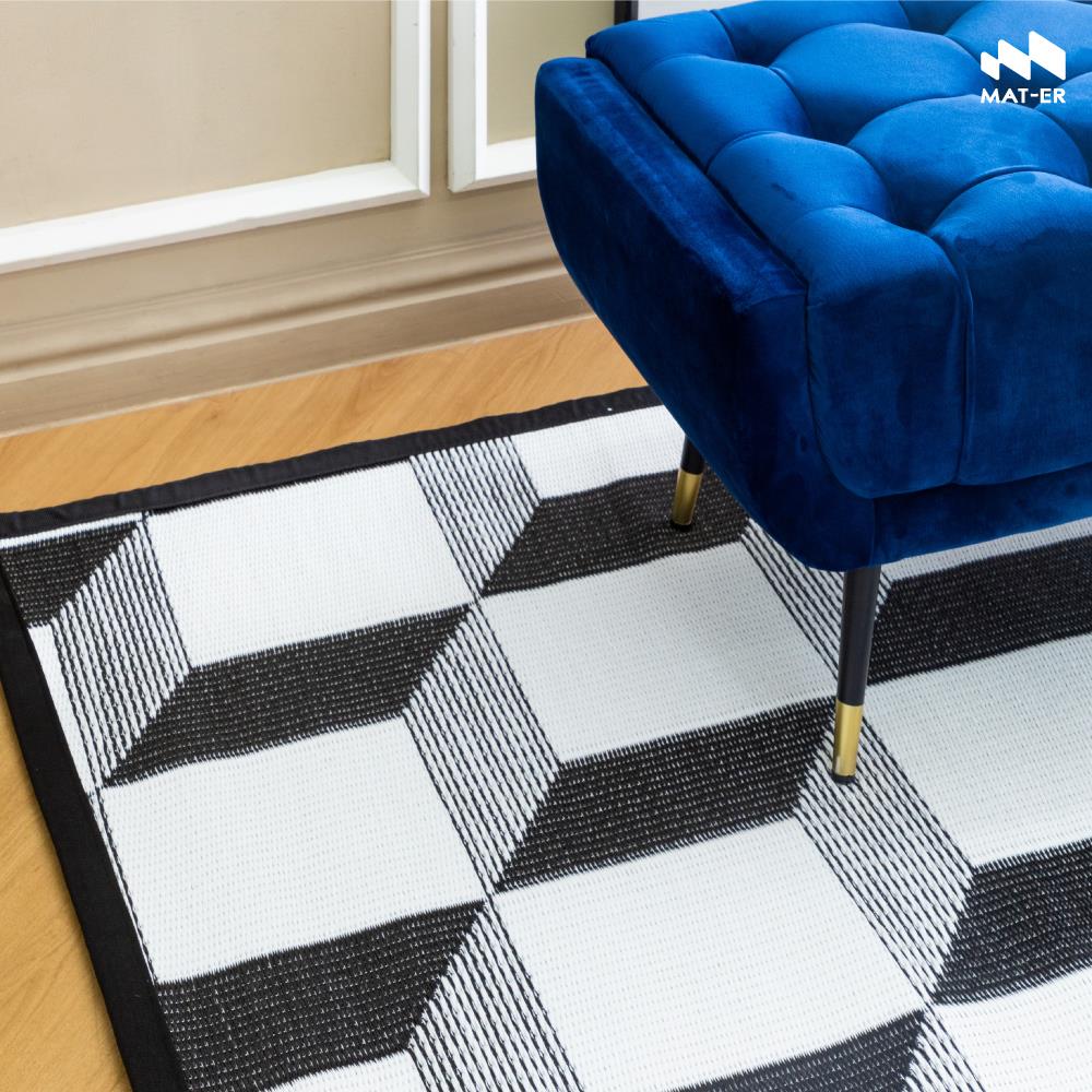 เสื่ออเนกประสงค์ MAT-ER TILES 3D 150x240 ซม. สีขาว/ดำ