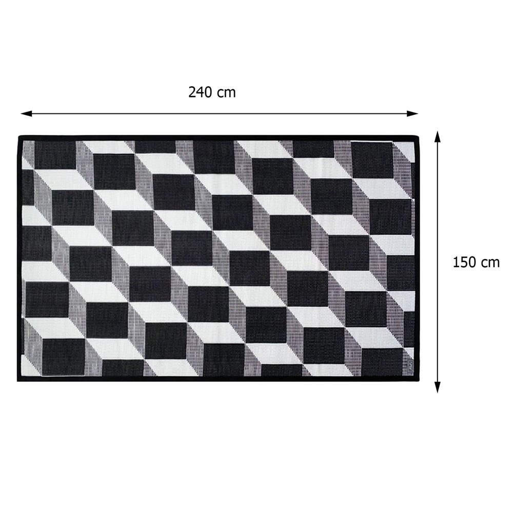 เสื่ออเนกประสงค์ MAT-ER TILES 3D 150x240 ซม. สีขาว/ดำ