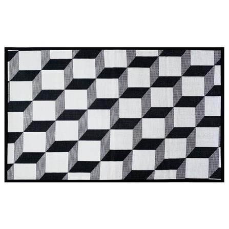 เสื่ออเนกประสงค์ MAT-ER TILES 3D 150x240 ซม. สีขาว/ดำ_2