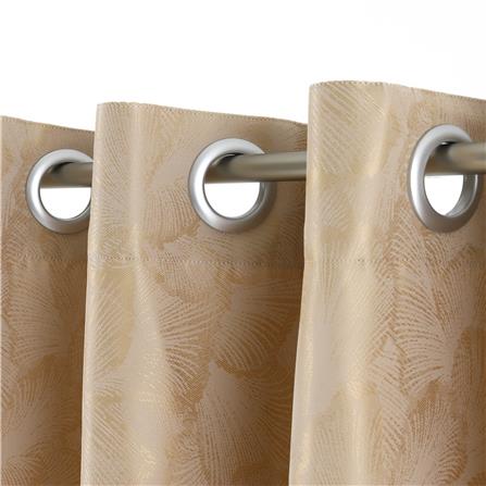EYELET CURTAIN HOME LIVING STYLE FOWERY UV 145X220CM GOLD