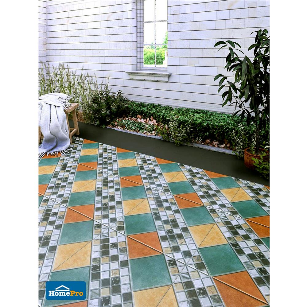 กระเบื้องพื้น 16x16 นิ้ว TARA บูราโน่-คัลเลอร์ฟูล PM 0.96M2