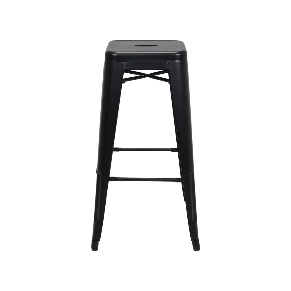 เก้าอี้บาร์สนามเหล็ก SPRING MAXX สีดำ