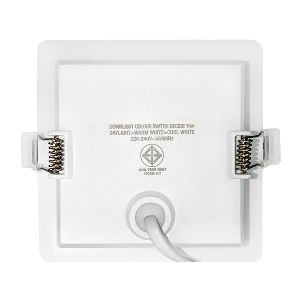 ดาวน์ไลท์ LED LAMPTAN COLOUR SWITCH DECIDE SQUARE 10 วัตต์ COOLWHITE/DAYLIGHT/WARMWHITE