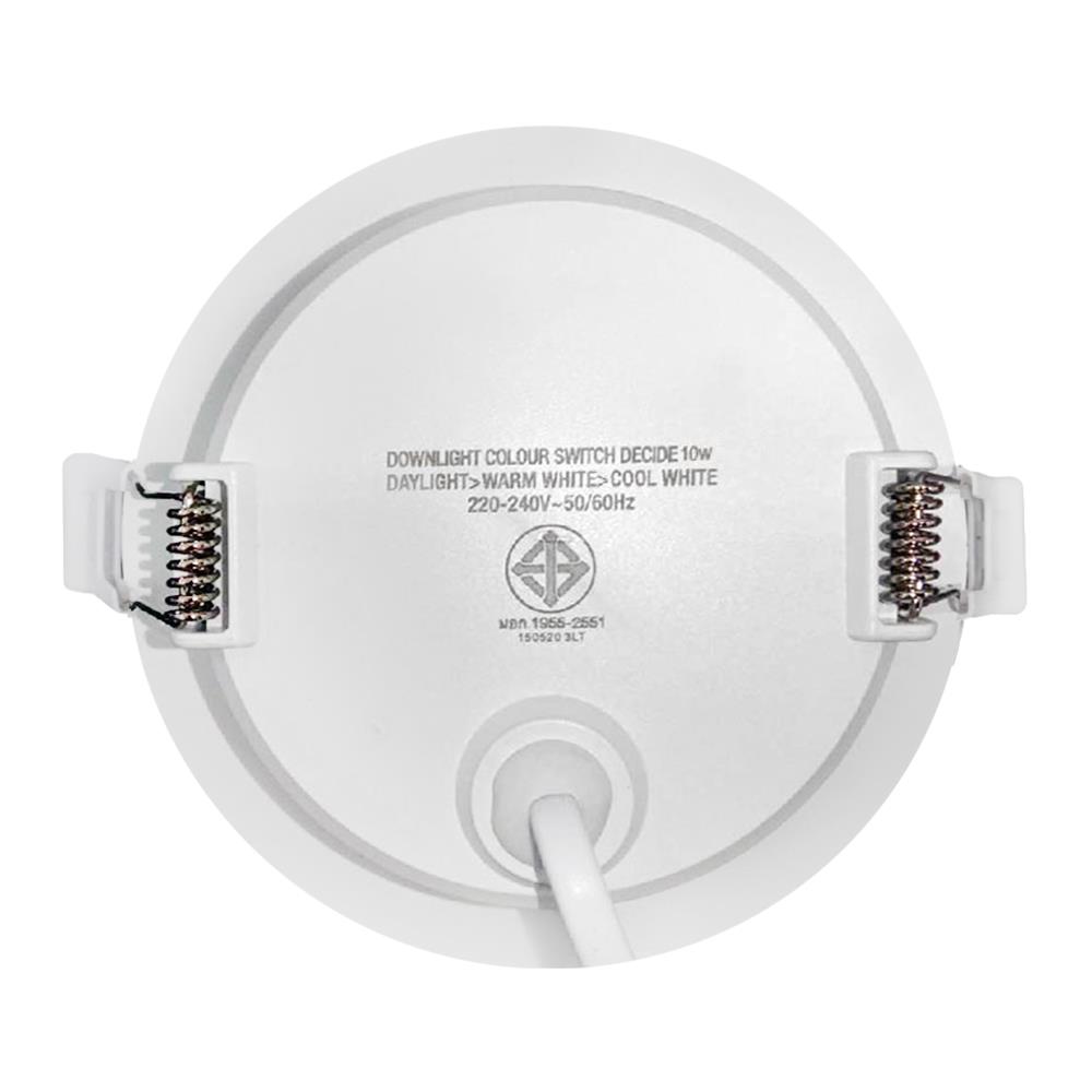ดาวน์ไลท์ LED LAMPTAN COLOUR SWITCH DECIDE ROUND 10 วัตต์ COOLWHITE/DAYLIGHT/WARMWHITE