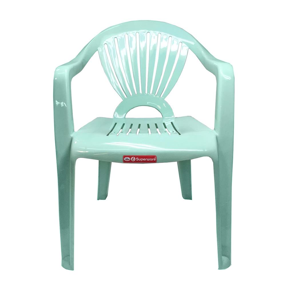 เก้าอี้พนักพิงท้าวแขน SUPERWARE CH-48 สีเขียวหินขัด