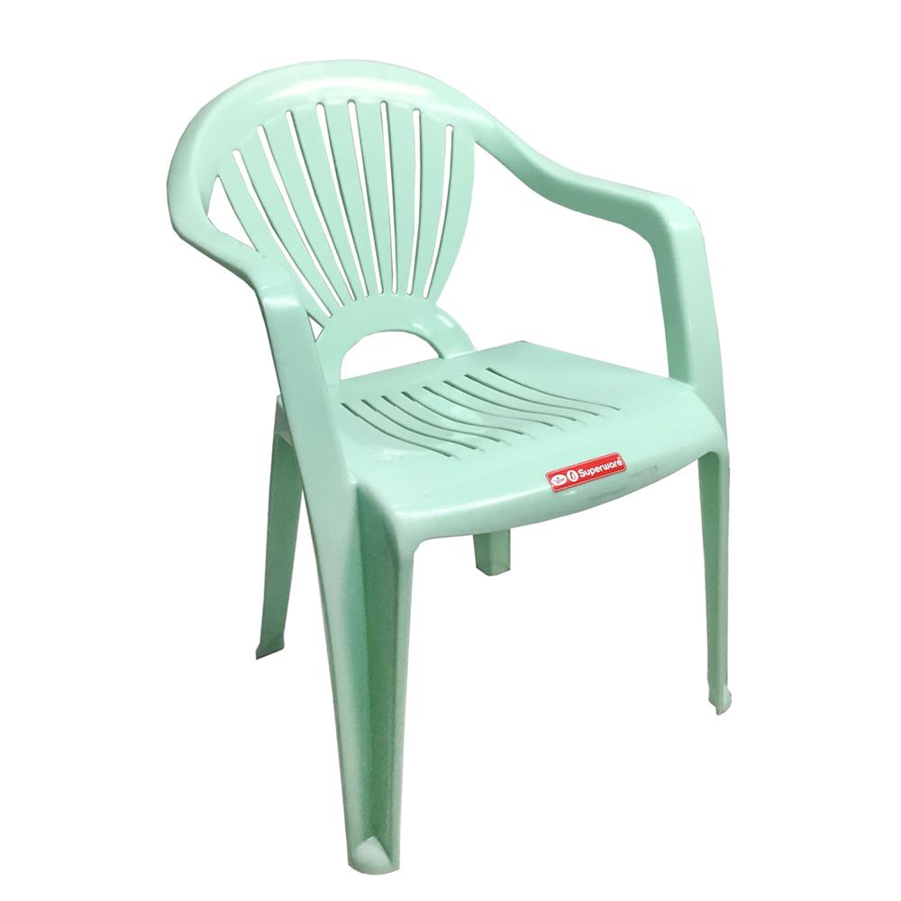 เก้าอี้พนักพิงท้าวแขน SUPERWARE CH-48 สีเขียวหินขัด