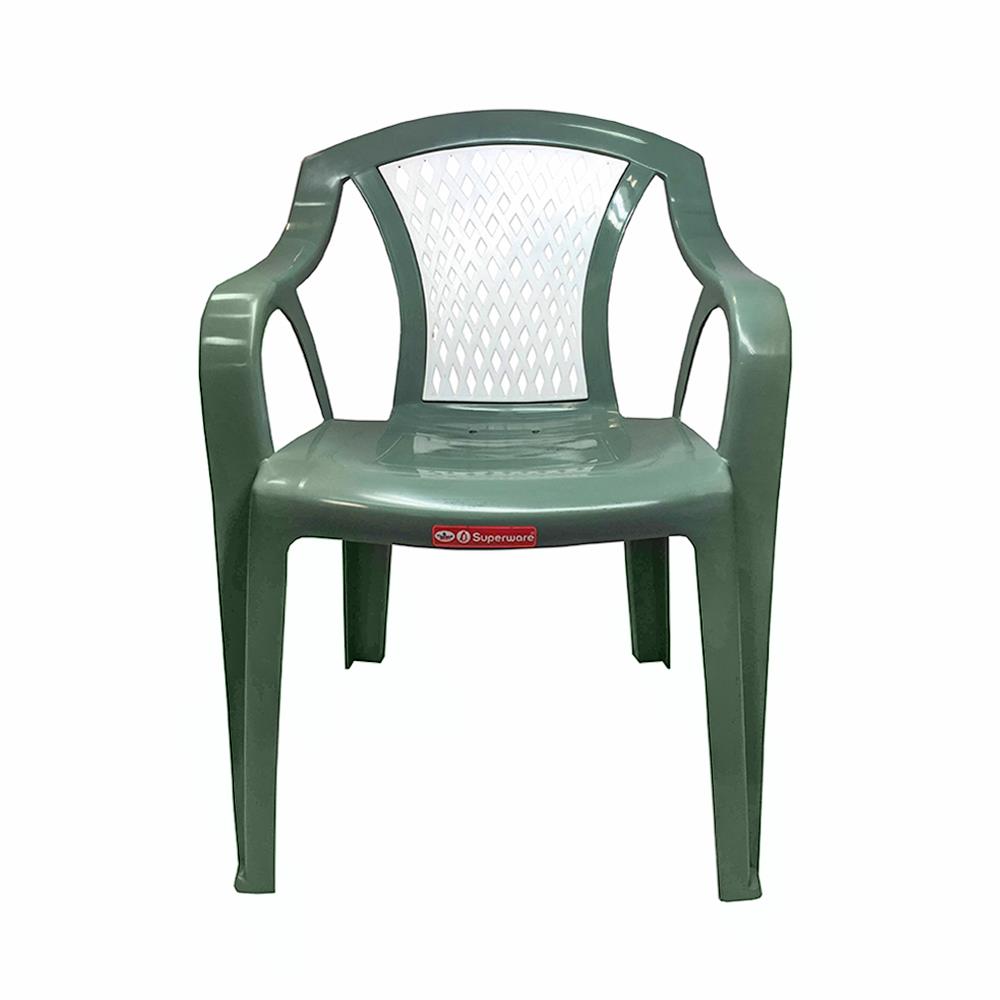 เก้าอี้พนักพิงแบบท้าวแขน ศรีไทยซุปเปอร์แวร์ CH-52 สีเขียว-ขาว