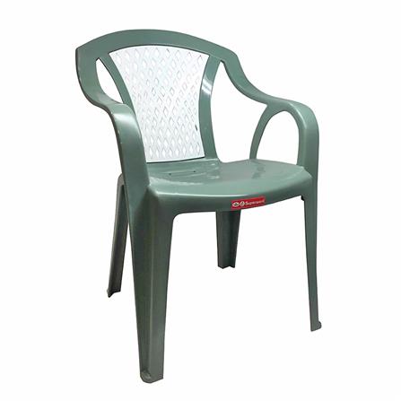 เก้าอี้พนักพิงแบบท้าวแขน ศรีไทยซุปเปอร์แวร์ CH-52 สีเขียว-ขาว_1