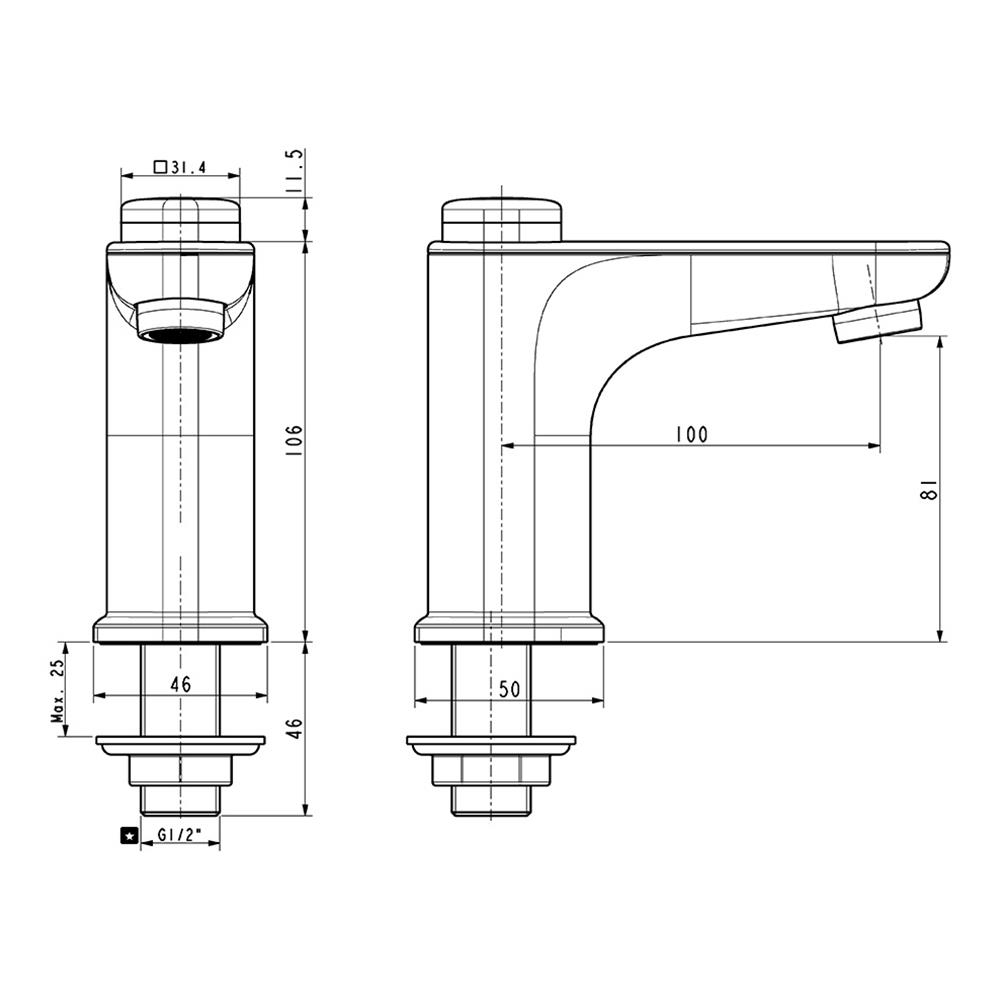 ก๊อกอ่างล้างหน้า AMERICAN STANDARD A-1823-10