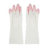PVC GLOVES SHALDAN SIZE M WHITE/PINK