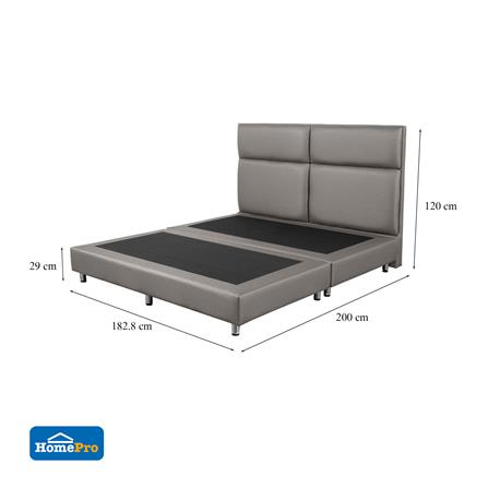 ฐานรองหัวเตียง 6 ฟุต HOME LIVING STYLE SQUARE สีเทาอ่อน_5