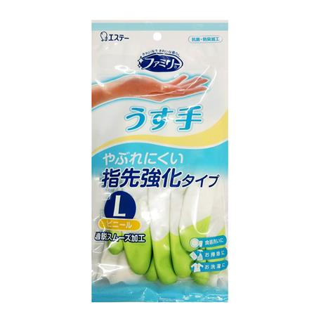 PVC GLOVES SHALDAN SIZE L WHITE/GREEN