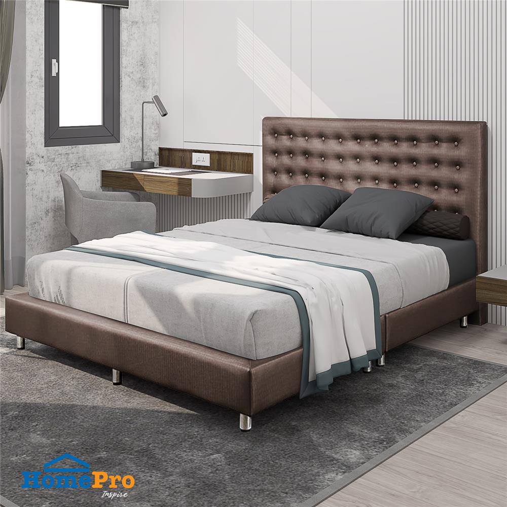 ฐานรองหัวเตียง 5 ฟุต HOME LIVING STYLE DIAMOND สีน้ำตาลเข้ม