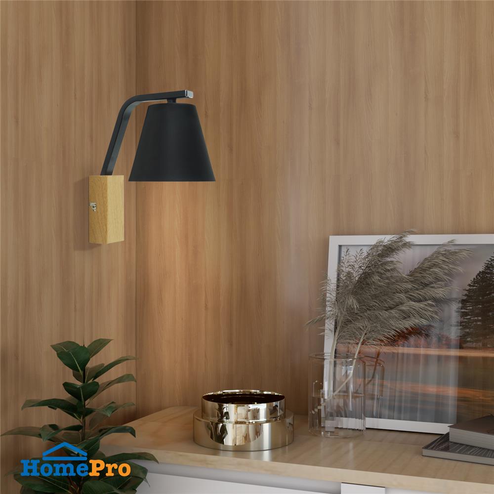 ไฟกิ่งใน CARINI VW0370-1 1 หัว สีดำ/ลายไม้