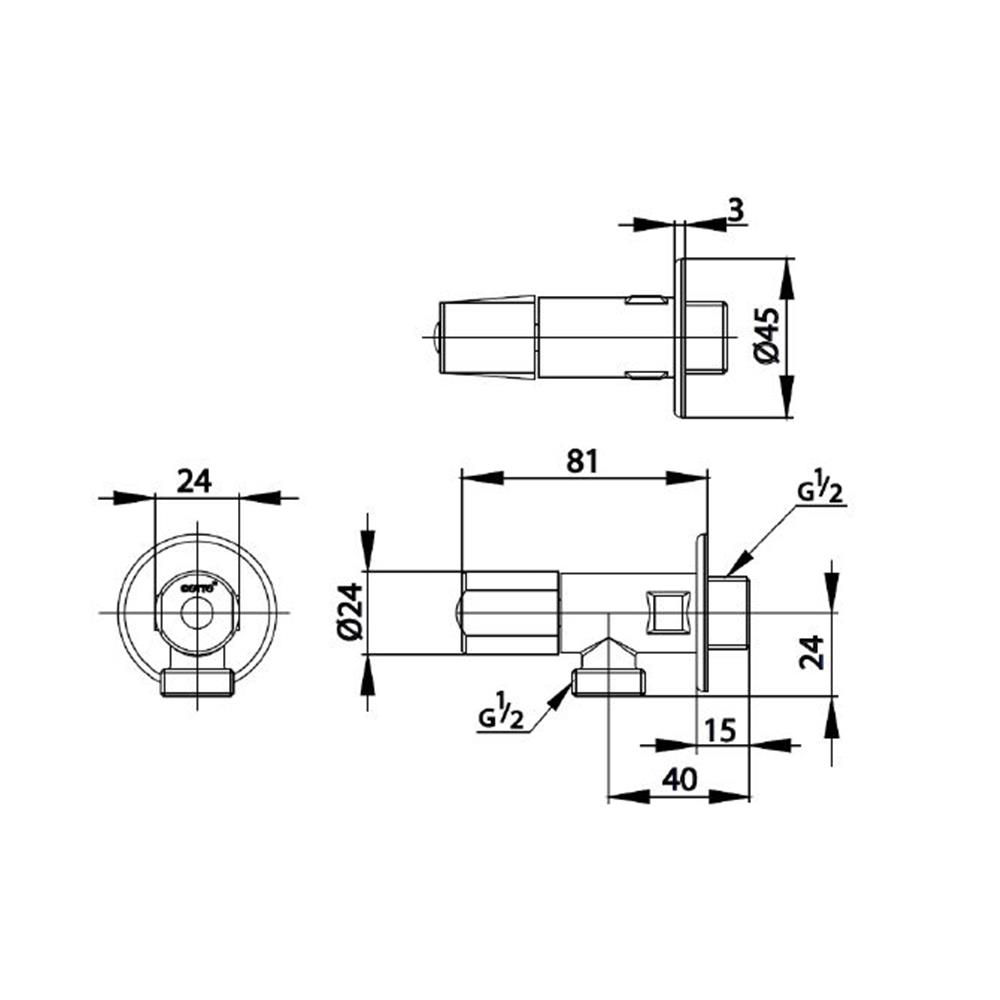 สต็อปวาล์ว COTTO CT179N(HM)