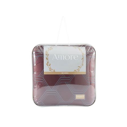 COMFORTER AMORE DIAMOND BRIOLETTE 100X90" GARNET RED