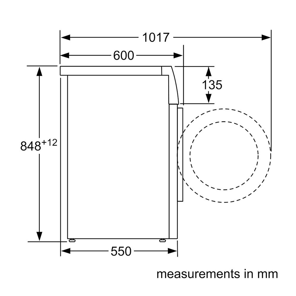 FRONT LOADER WASHING MACHINE BOSCH WAN24261TH 8KG 1200 RPM WITH STAND
