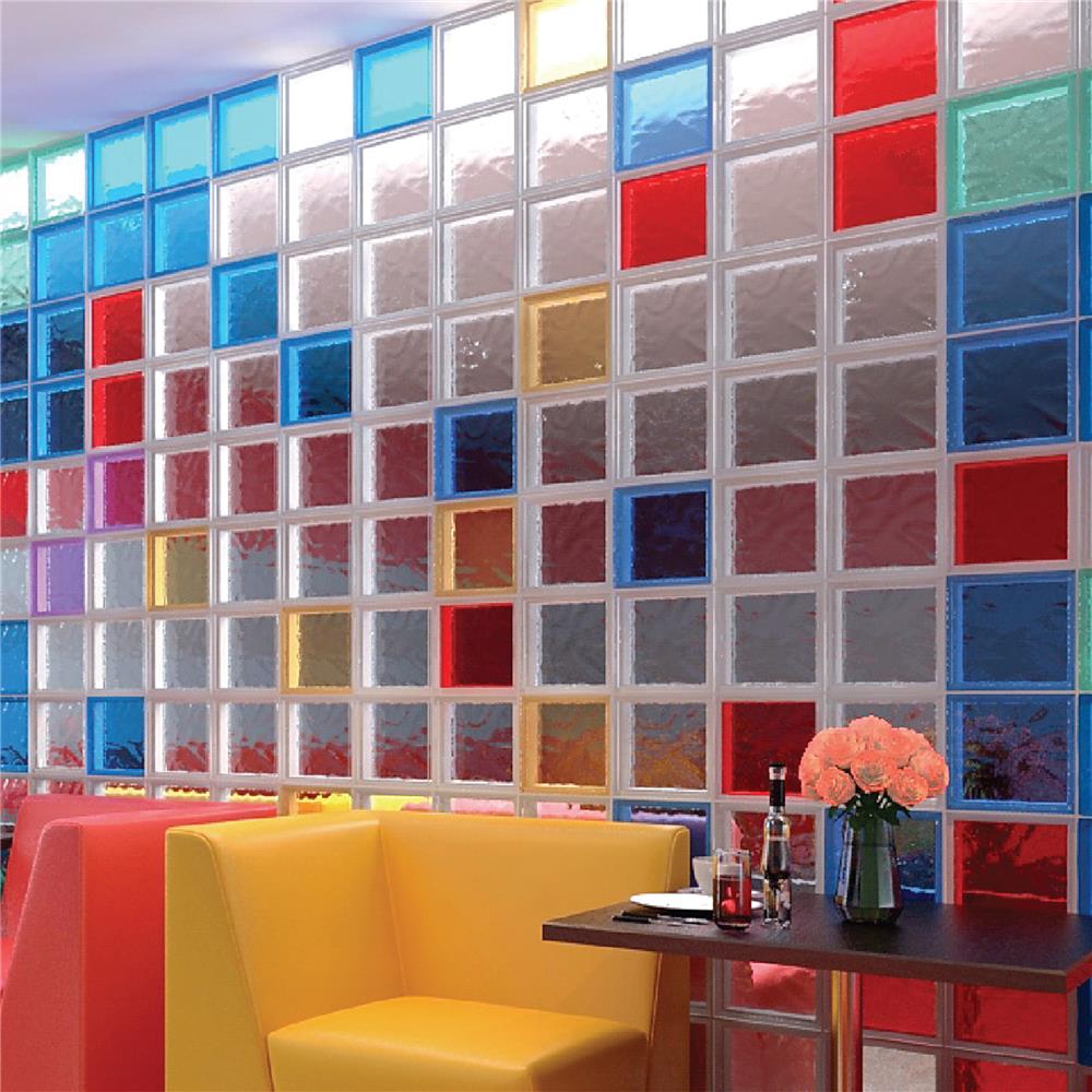 อิฐแก้ว 19x19x8 ซม. แก้วนภา สีเขียว