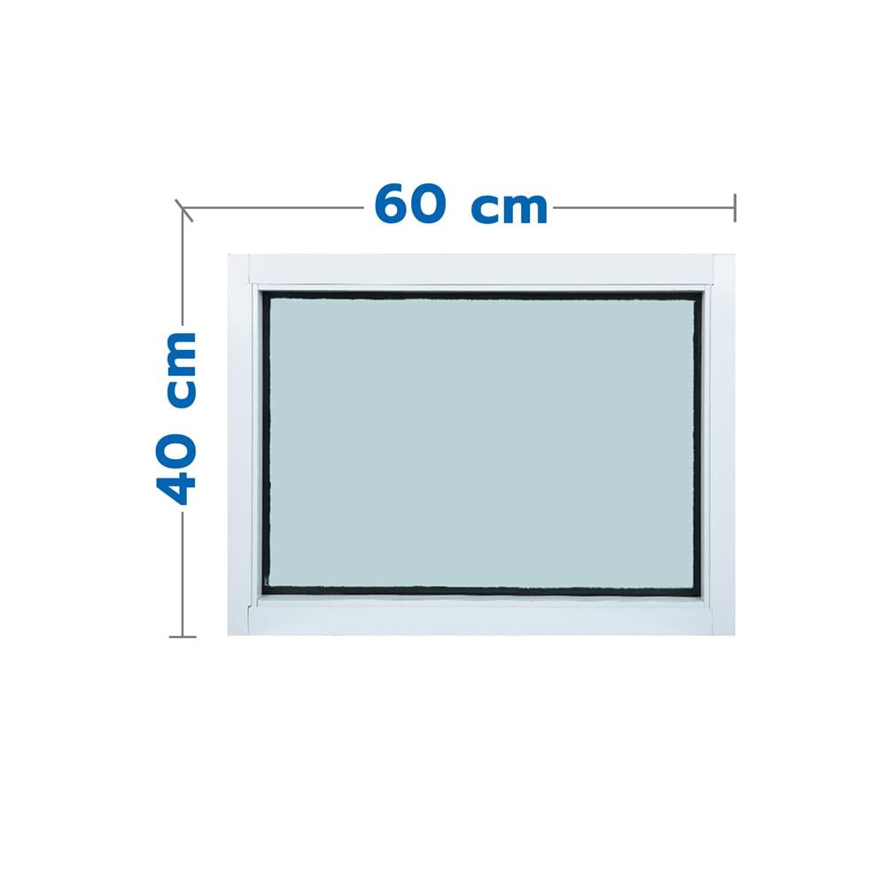 ช่องแสงหน้าต่าง อะลูมิเนียม WINDOW ASIA F10 60x40 ซม. สีขาว