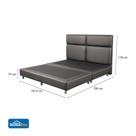 ฐานรองหัวเตียง 6 ฟุต HOME LIVING STYLE SQUARE สีเทาเข้ม_5