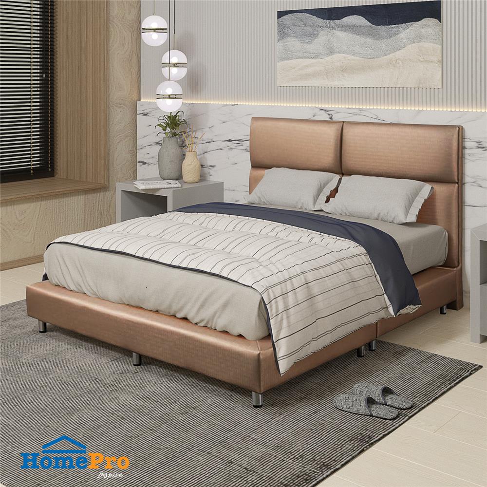 ฐานรองหัวเตียง 6 ฟุต HOME LIVING STYLE SQUARE สีน้ำตาลอ่อน