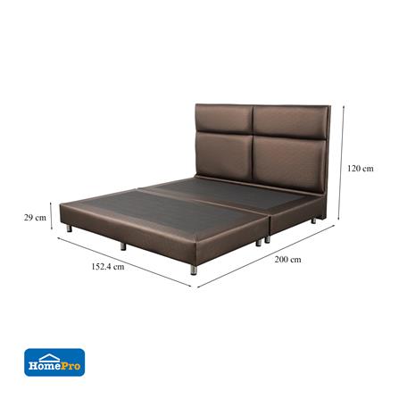 ฐานรองหัวเตียง 5 ฟุต HOME LIVING STYLE SQUARE สีน้ำตาลเข้ม_5