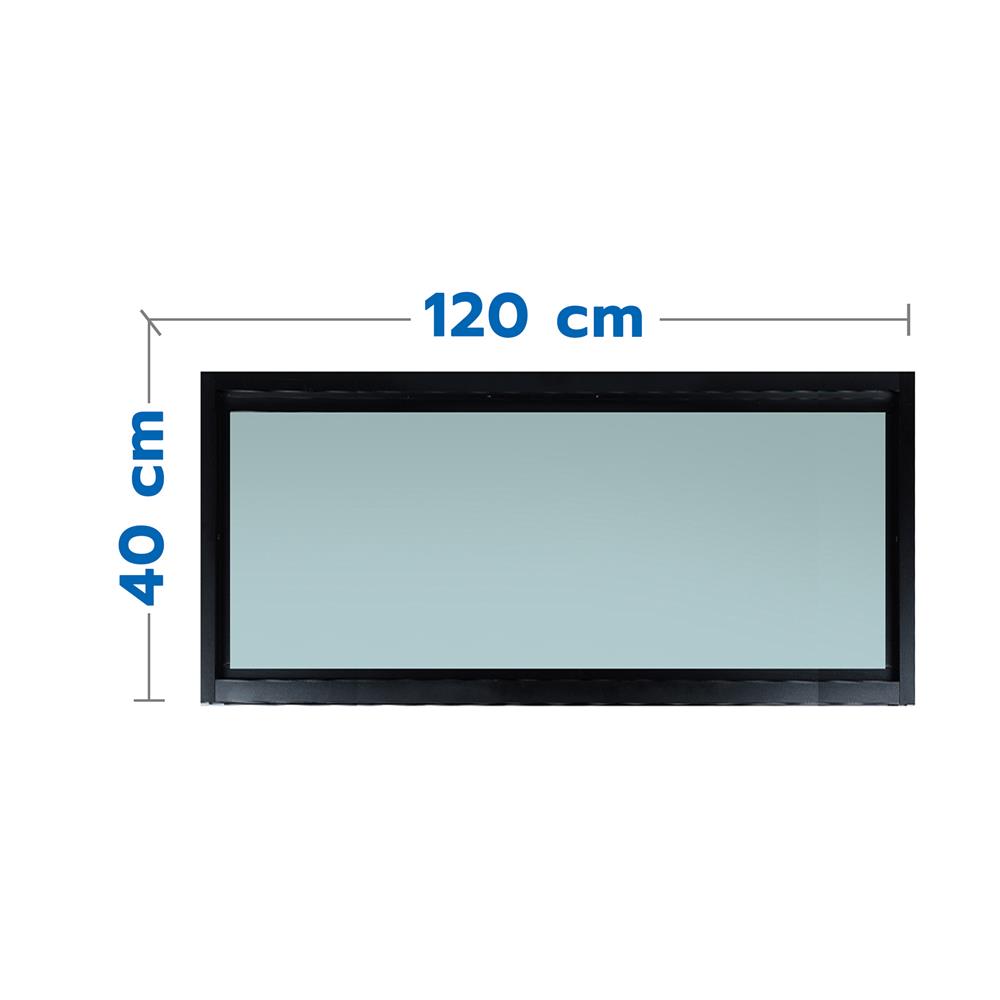 ช่องแสงหน้าต่าง อะลูมิเนียม WINDOW ASIA F10 120x40 ซม. สีดำ