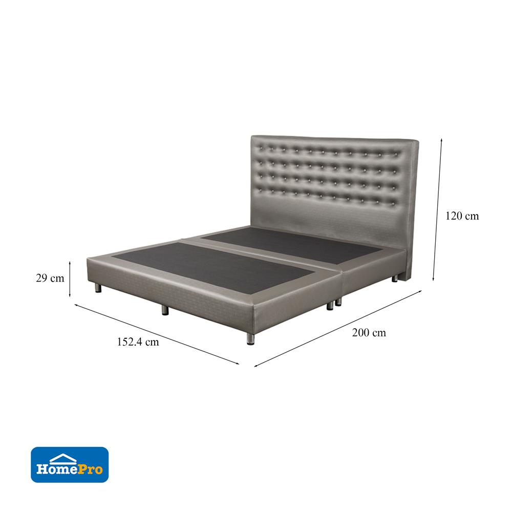 ฐานรองหัวเตียง 5 ฟุต HOME LIVING STYLE DIAMOND สีเทาอ่อน