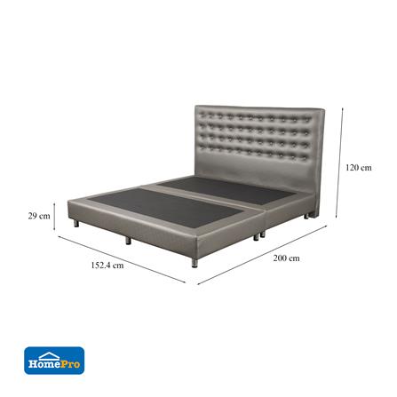 ฐานรองหัวเตียง 5 ฟุต HOME LIVING STYLE DIAMOND สีเทาอ่อน_4