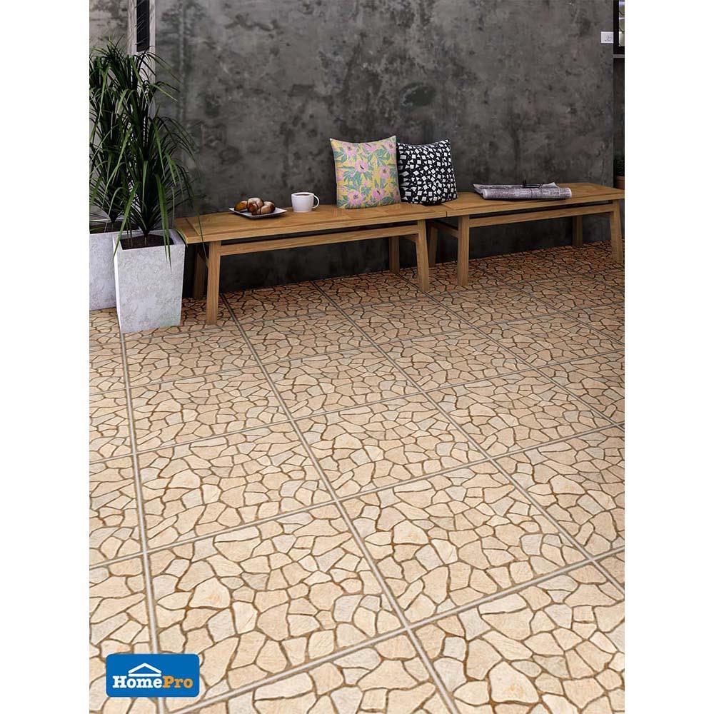 กระเบื้องพื้น 16x16 นิ้ว ภูผา บูรพา เบจ EXC 0.96M2