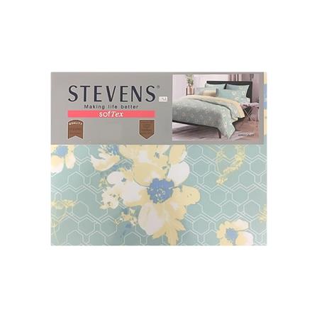 ชุดผ้าปูที่นอน 5 ฟุต 5 ชิ้น STEVENS SOFTEX AZALEA สีเขียว_1