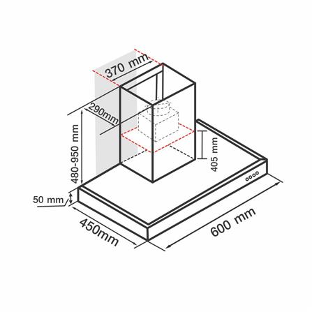 CHIMNEY HOOD AXIA CUBIC60 60CM