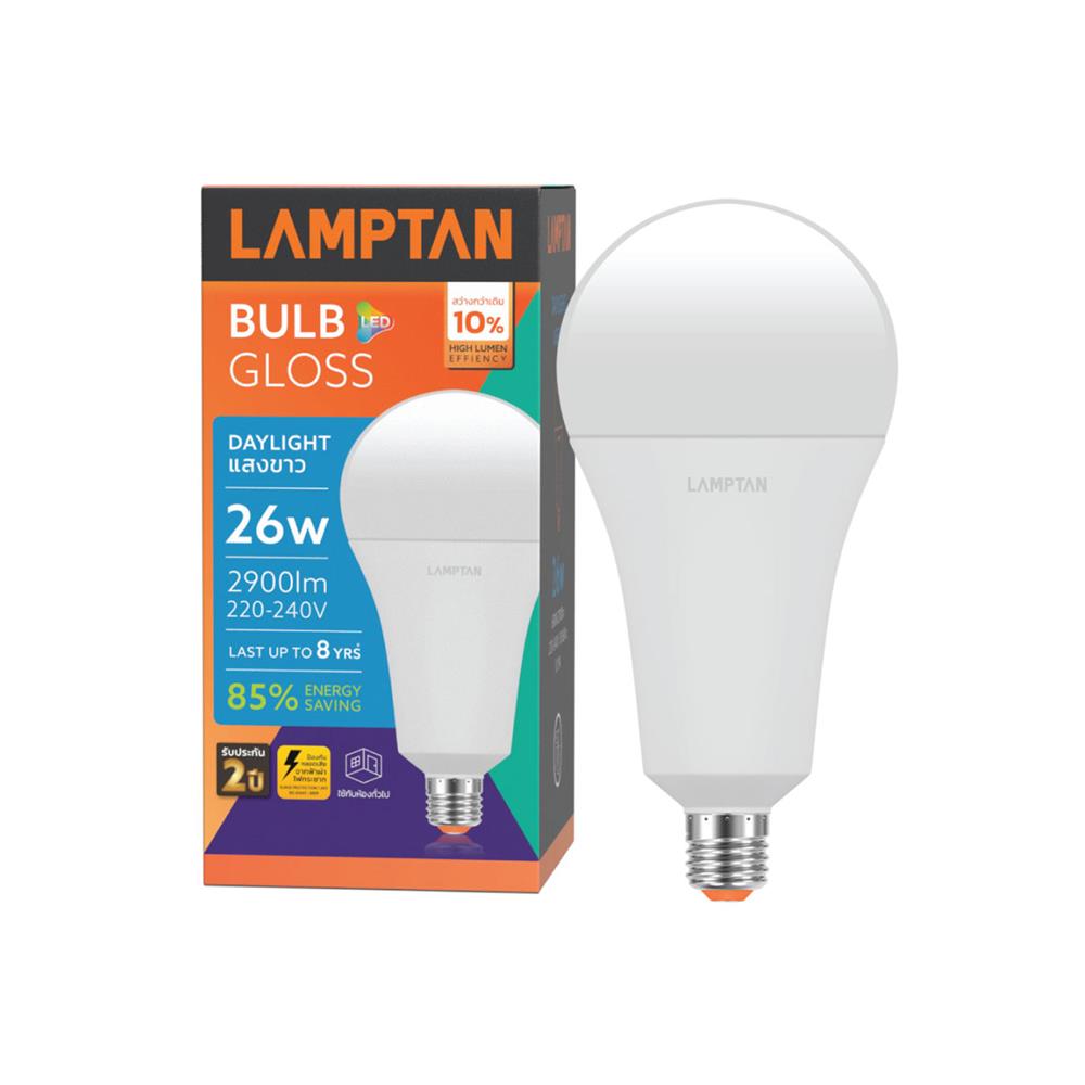 หลอด LED LAMPTAN A90 BULB GLOSS 26 วัตต์ E27 DAYLIGHT